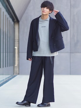 「アイテム（ドレスシューズ）」を使った、ユウトさん（メンズ・177cm）の秋コーディネート