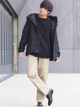 「ALU STANDARD（アルスタンダード）のアイテム（ジャケット/アウター）」を使った、ユウトさん（メンズ・177cm）の秋コーディネート