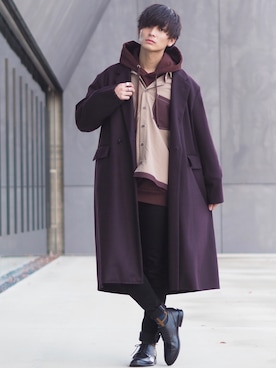 「AGENDER（エイジェンダー）のアイテム」を使った、ユウトさん（メンズ・177cm）の秋コーディネート