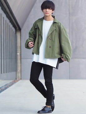 「YON（ヨン）のアイテム」を使った、ユウトさん（メンズ・177cm）の冬コーディネート