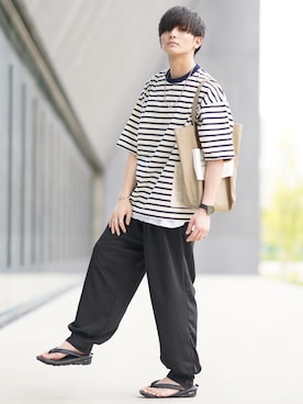 「CASPER JOHN（キャスパージョン）のアイテム」を使った、ユウトさん（メンズ・177cm）の夏コーディネート