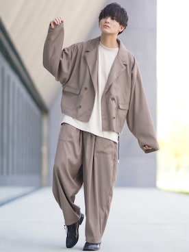 「アイテム（テーラードジャケット）」を使った、ユウトさん（メンズ・177cm・20代）の秋コーディネート