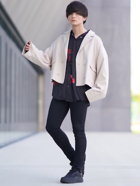 「アイテム（テーラードジャケット）」を使った、ユウトさん（メンズ・177cm・20代）の秋コーディネート