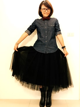 「ECCO（エコー）のアイテム（シューズ）」を使った、MonchhichiSさん（レディース・162cm）の冬コーディネート