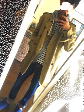 「JOURNAL STANDARD（ジャーナルスタンダード）のアイテム（トレンチコート）」を使った、SWANさん（メンズ・170cm）の冬コーディネート