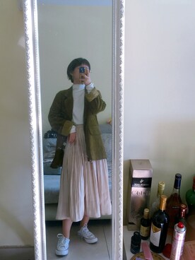 「日系极简」｜「アイテム（スーツジャケット）」を使った、Nuuさん（レディース・150cm）の冬コーディネート