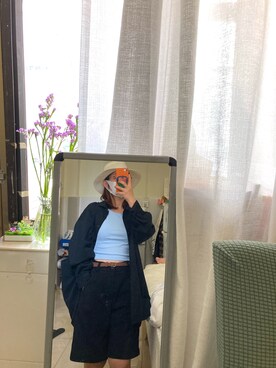 「日系极简」｜「アイテム（スカート）」を使った、Nuuさん（レディース・155cm）の冬コーディネート
