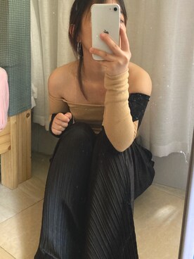 「NOのアイテム（トップス）」を使った、Nuuさん（レディース・155cm）の春コーディネート