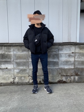 「HOOK（フック）のアイテム（スウェット）」を使った、よっしーさん（メンズ・171cm）の冬コーディネート