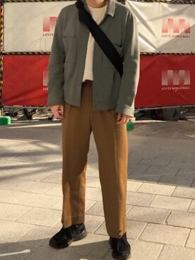 「COS（コス）のアイテム（ブルゾン）」を使った、hwannawhさん（メンズ・181cm）の冬コーディネート