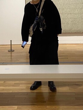「Yohji Yamamoto（ヨウジヤマモト）のアイテム（ニット/セーター）」を使った、hwannawhさん（メンズ・181cm）の秋コーディネート