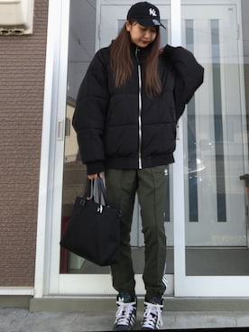 「adidasジャージ」｜「アイテム（ジャケット/アウター）」を使った、makoさん（レディース・170cm）の秋コーディネート