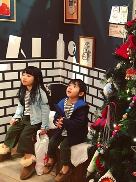 「UNIQLO（ユニクロ）のアイテム（ナイロンジャケット）」を使った、YUKI.Hさん（キッズ・110cm）の冬コーディネート