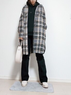 「BASECONTROL（ベースコントロール）のアイテム（パーカー）」を使った、ritzさん（レディース・162cm）の秋コーディネート