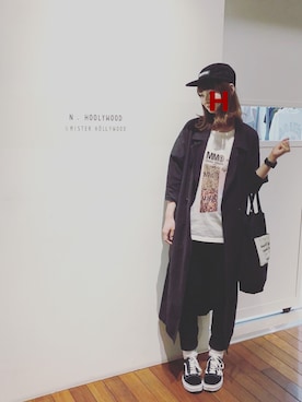 「メゾンマルジェラ」｜「アイテム（キャップ）」を使った、hitomiさん（レディース・166cm）の春コーディネート