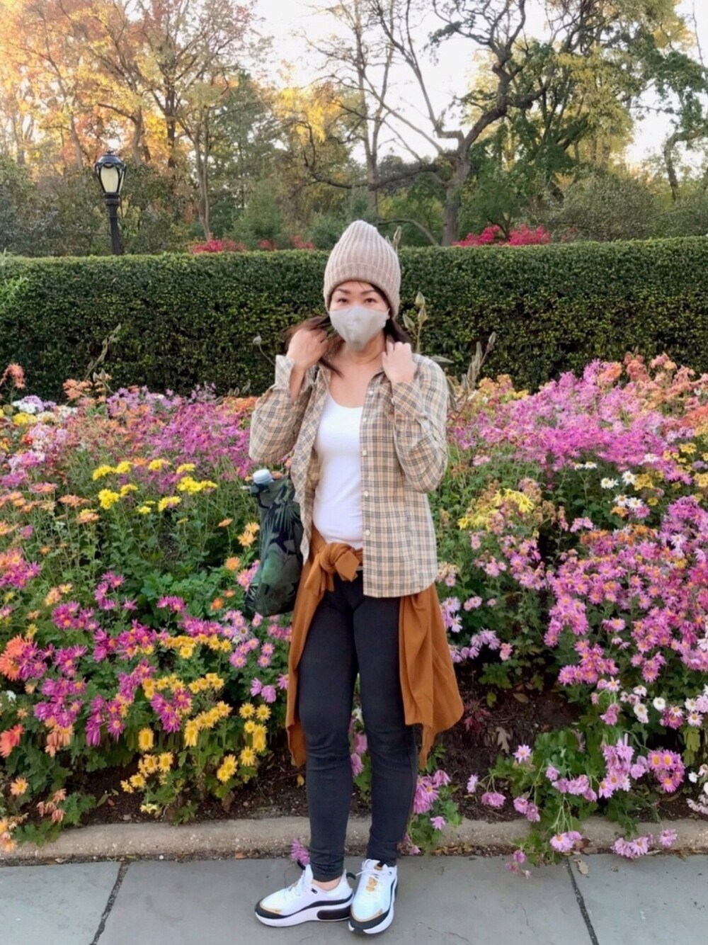 「90’s、VINTAGE、boy、sporty、plaid、チェックシャツ、ユニクロ、秋のコーデ、エアリズム、ニット帽」｜「BURBERRY BLUE LABELのアイテム（シャツ/ブラウス、ベージュ系）」を使った、Chubby-Gangさん（レディース・160cm）の秋コーディネートの1枚目の写真