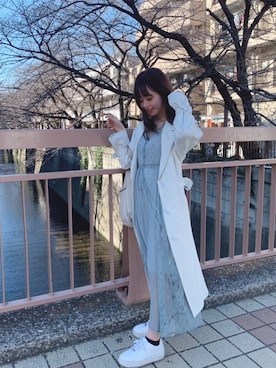 「ダズリン」｜「アイテム（トレンチコート）」を使った、kayo yoshizawaさん（レディース・148cm）の春コーディネート