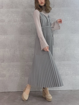 「アイテム（ワンピース、その他）」を使った、kayo yoshizawaさん（レディース・148cm）の冬コーディネート