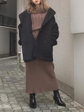 「コーディガン」｜「アイテム（その他アウター）」を使った、kayo yoshizawaさん（レディース・148cm）の秋コーディネート