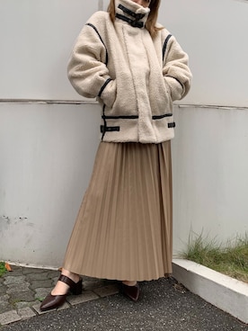 「ダズリン」｜「アイテム（ブルゾン）」を使った、kayo yoshizawaさん（レディース・148cm）の秋コーディネート