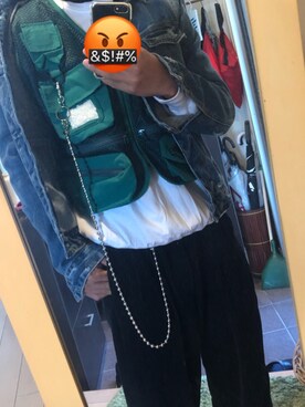 「Abercrombie&Fitch（アバークロンビーアンドフィッチ）のアイテム（デニムジャケット）」を使った、Rさん（メンズ・167cm）の春コーディネート