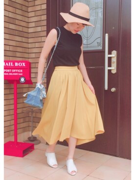 「abcd（ナシ）のアイテム（帽子）」を使った、RIOさん（レディース・162cm）の秋コーディネート