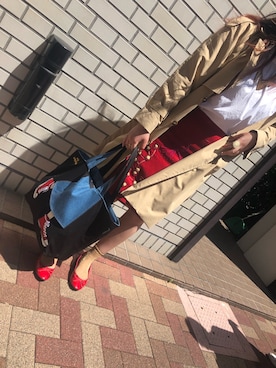「KENZO」｜「アイテム（スカート）」を使った、RIOさん（レディース・162cm）の春コーディネート
