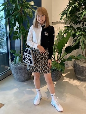 「ゴルフウェア」｜「アイテム（財布/小物）」を使った、BEAMS GOLFさん（レディース・155cm）の秋コーディネート