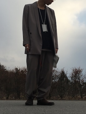 「Kagari Yusuke（カガリユウスケ）のアイテム（アクセサリー）」を使った、torafaさん（メンズ・167cm）の春コーディネート