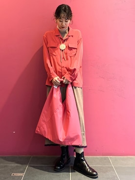 「08sircus（ゼロエイトサーカス）のアイテム」を使った、kana takaseさん（レディース・160cm）の春コーディネート