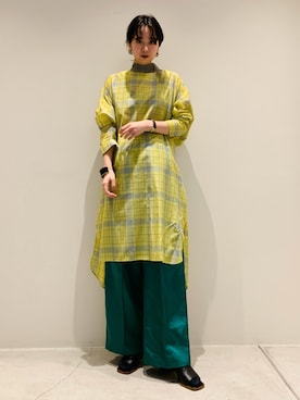 「08sircus（ゼロエイトサーカス）のアイテム」を使った、kana takaseさん（レディース・160cm）の春コーディネート