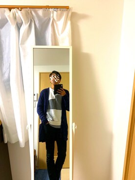 「tk.TAKEO KIKUCHI（ティーケータケオキクチ）のアイテム（スウェット）」を使った、Masaさん（メンズ・180cm）の春コーディネート
