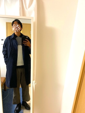 「平成最後のWEARISTAセンバツ」｜「アイテム（ステンカラーコート）」を使った、Masaさん（メンズ・180cm）の春コーディネート