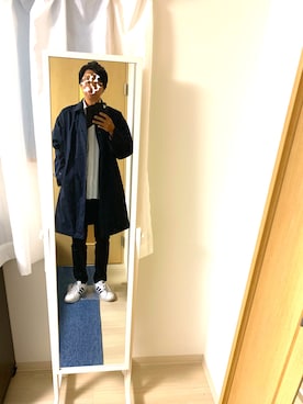 「いつもありがとうございます」｜「アイテム（ステンカラーコート）」を使った、Masaさん（メンズ・180cm）の春コーディネート