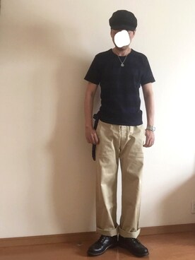 「The Flat Head（ザ・フラットヘッド）のアイテム（パンツ）」を使った、mさん（メンズ・172cm）の夏コーディネート