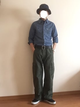「FREEWHEELERS（フリーホイーラーズ）のアイテム（帽子）」を使った、mさん（メンズ・173cm）の夏コーディネート