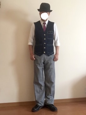 「FREEWHEELERS（フリーホイーラーズ）のアイテム（帽子）」を使った、mさん（メンズ・172cm）の夏コーディネート