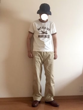 「FREEWHEELERS（フリーホイーラーズ）のアイテム（帽子）」を使った、mさん（メンズ・172cm）の夏コーディネート