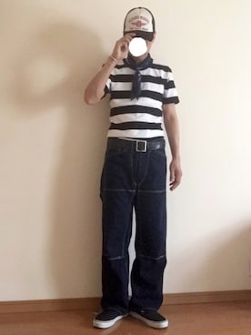「The Flat Head（ザ・フラットヘッド）のアイテム（パンツ）」を使った、mさん（メンズ・172cm）の夏コーディネート