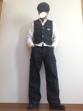 「FREEWHEELERS（フリーホイーラーズ）のアイテム（帽子）」を使った、mさん（メンズ・171cm）の秋コーディネート