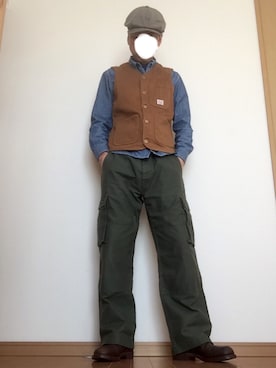 「FREEWHEELERS（フリーホイーラーズ）のアイテム（帽子）」を使った、mさん（メンズ・171cm）の秋コーディネート