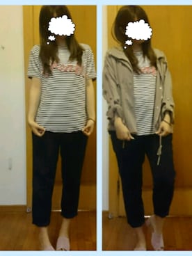 「マリン」｜「アイテム（ブルゾン）」を使った、azm28さん（レディース・154cm）の春コーディネート