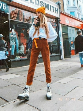 「MONKI（モンキ）のアイテム（帽子）」を使った、Zen_Zinさん（レディース・165cm）の秋コーディネート