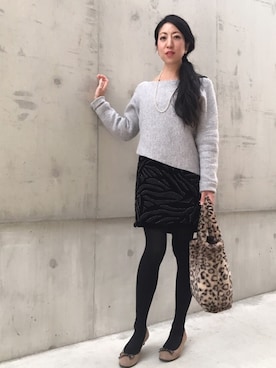 「キレイめコーデ」｜「アイテム（キャスケット）」を使った、euro flat PRESS lisaさん（レディース・157cm）の冬コーディネート