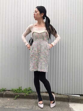 「Flammeum（フラミューム）のアイテム」を使った、euro flat PRESS lisaさん（レディース・157cm）の春コーディネート