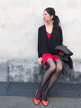 「28 vingt-huit（ヴァン ユィット）のアイテム」を使った、euro flat PRESS lisaさん（レディース・157cm）の春コーディネート