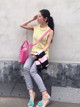 「ディアベル」｜euro flat PRESS lisaさん（レディース・157cm）の春コーディネート