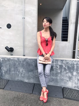 「je（ジェイイー）のアイテム」を使った、euro flat PRESS lisaさん（レディース・157cm）の夏コーディネート