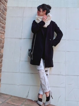 「ファースヌード」｜euro flat PRESS lisaさん（レディース・157cm）の冬コーディネート