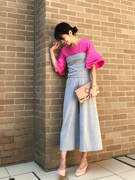 「スター」｜「アイテム（アクセサリー）」を使った、euro flat PRESS lisaさん（レディース・157cm）の春コーディネート